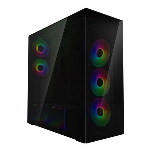 ARCTIC Xtender Tempered Glass eATX Full Tower Computer Case - Black — vista 1