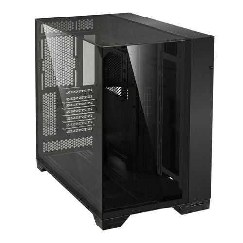 Lian Li O11 Vision-M Tempered Glass microATX Mini Tower Computer Case - Black — vista 1