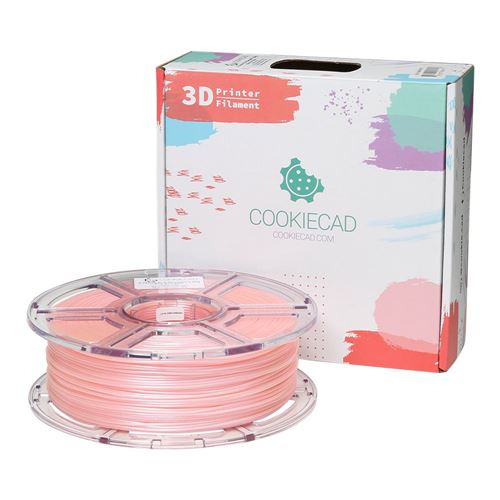Cookiecad 1.75mm PLA 3D Printer Filament Single Color 1.0 kg (2.2 lbs.) Spool - Pale Pink — vista 1