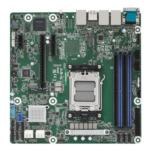 ASRock ASROCK RACK B650D4U MATX — vista frontal de la tarjeta madre