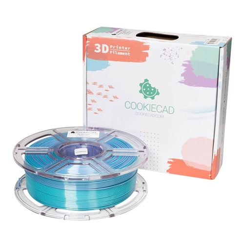 Cookiecad 1.75mm PLA Silk 3D Printer Filament Multi Color Color 1.0 kg (2.2 lbs.) Spool - — vista 1