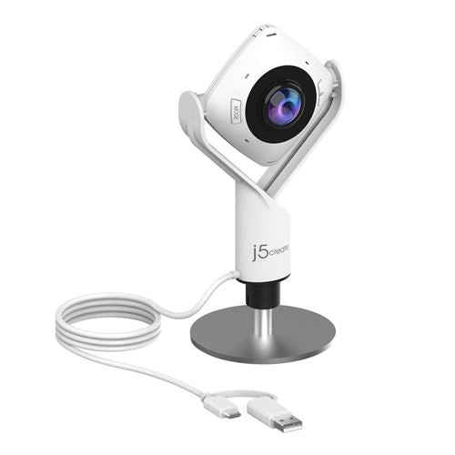 j5create 360° All Around Webcam - White — vista 1