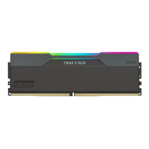KLEVV CRAS V RGB 32GB (2 x 16GB) DDR5-6000 PC5-48000 CL30 Dual Channel Desktop Memory Kit 5AGU880-60A300G - Obsidian Black —