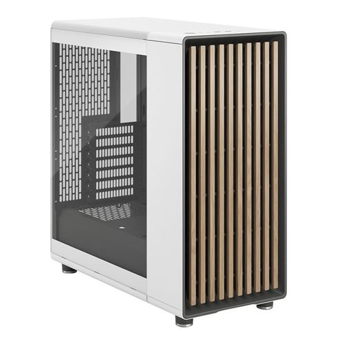Fractal Design North Tempered Glass ATX Mid-Tower Computer Case - White/Oak — vista 1
