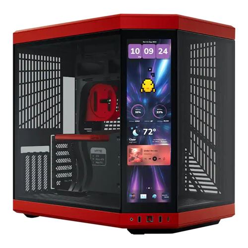 HYTE Y70 touch infinite Modern Aesthetic Tempered Glass ATX Mid-Tower Computer Case - Blac — vista 1