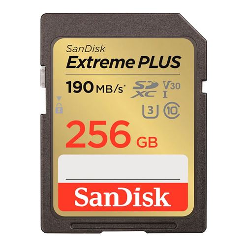 Sandisk 256GB Extreme+ SDXC Class 10 UHS-I V30 Flash Memory Card — vista 1