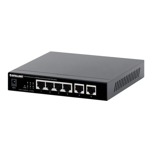Intellinet 6-Port Switch with 4 x 2.5G Ethernet Ports and 2 RJ45 10G Uplinks — vista 1