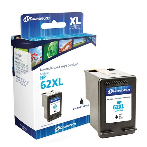 Dataproducts Remanufactured HP 62XL Black Ink Cartridge
600 page yield. (Meets or exceeds — vista 1