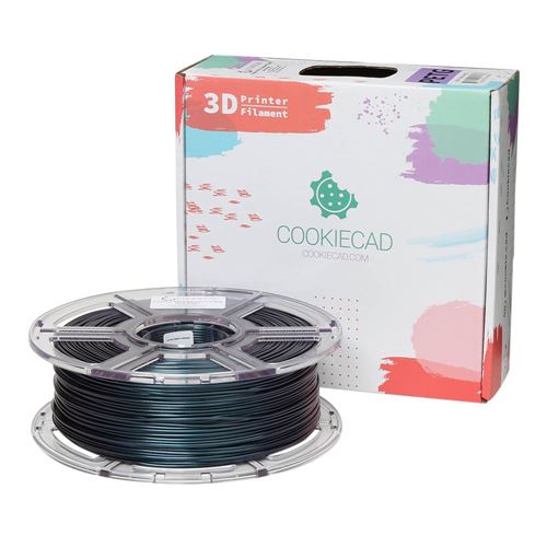 Cookiecad 1.75mm PETG Iridescent 3D Printer Filament Single Color 1.0 kg (2.2 lbs.) Spool — vista 1