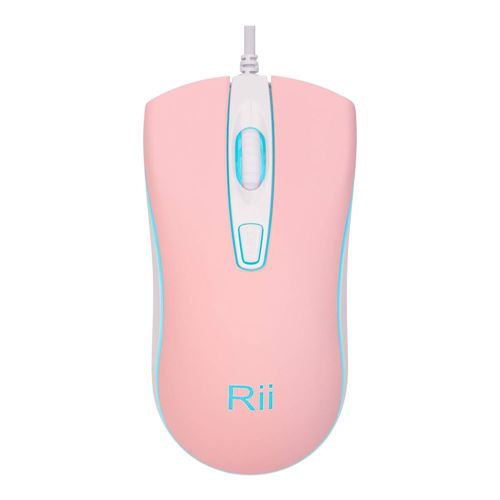 Riitek RM105 Wired Mouse Pink — vista 1