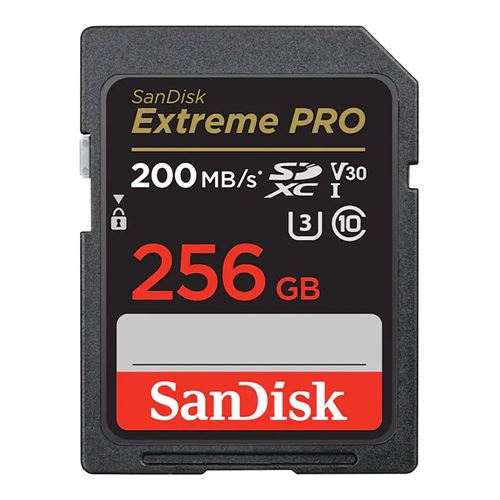 Sandisk 256GB Extreme PRO SDXC Class 10 USH-I V30 Flash Memory Card — vista 1