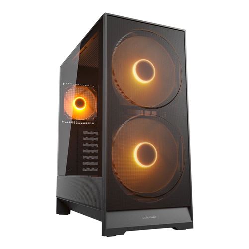 Cougar Airface 180 RGB Tempered Glass ATX Mid-Tower Computer Case - Black — vista 1