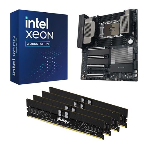 Intel Xeon 654, ASUS W890 Sage Pro WS 4710-2, Kingston Fury Renegade Pro 128GB DDR5-5600 Q — vista 1