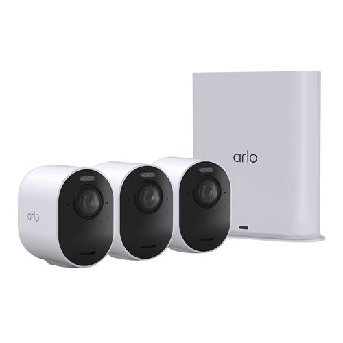 Arlo Ultra 3 Security Camera - White (Three Pack) — vista 1