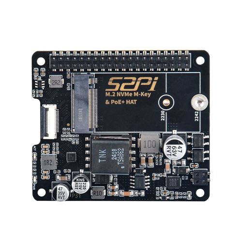 52Pi M.2 NVME M-KEY PoE+ Hat for Raspberry Pi 5 — vista 1