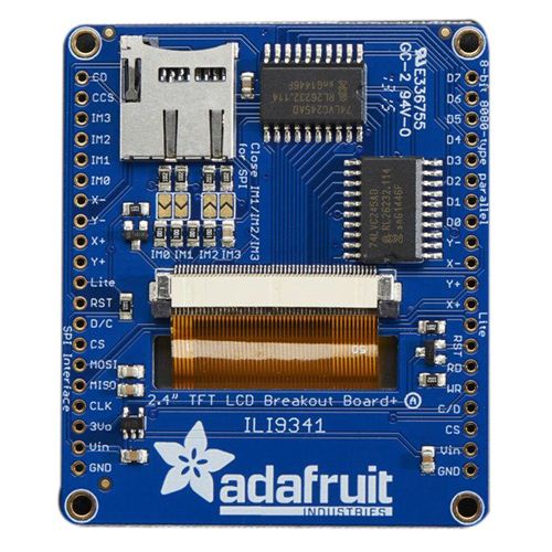 Adafruit Industries 2.4" TFT LCD with Touchscreen Breakout w/MicroSD Socket — vista 1