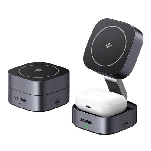 UGreen 2-in-1 25W Magnetic Wireless Charger — vista 1
