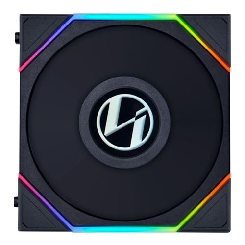 Lian Li UNI FAN TL FLEX 120mm Fluid Dynamic Case Fan - Black (3 Pack) — vista 1