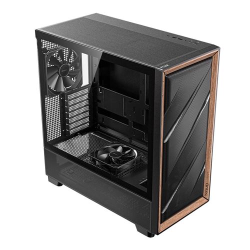 Antec Flux Tempered Glass ATX Mid-Tower Computer Case - Black — vista 1