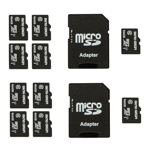 Micro Center 64GB Ultra microSDXC Class 10 / U1 / V10 Flash Memory Card with Adapter (10 P — vista 1