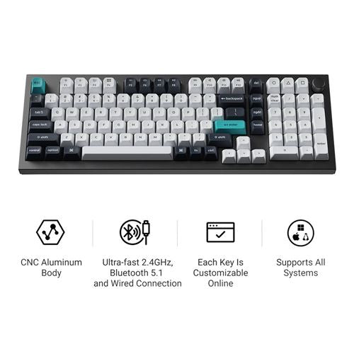 Keychron Q5 Max Swappable RGB Backlight Gateron Jupiter Brown Switche Knob Version - Black — vista 2