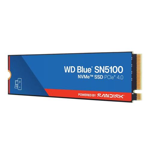 WD Blue SN5100 4TB 3D QLC NAND PCIe Gen 4 x4 NVMe M.2 Internal SSD — etiqueta y especificaciones