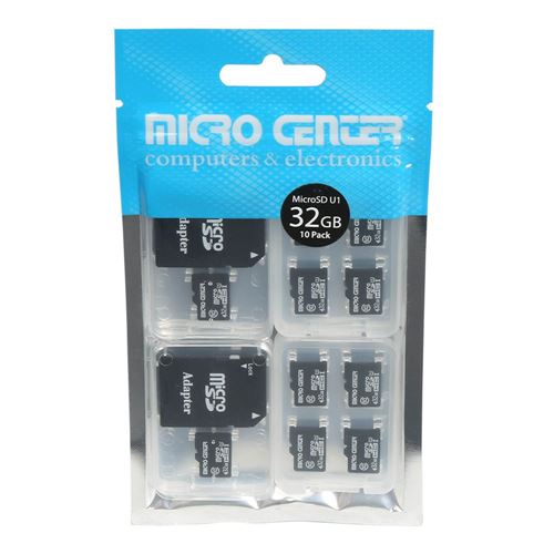 Micro Center 32GB microSDHC Class 10 / U1 Flash Memory Card with Adapter (10 Pack) — vista 2