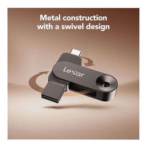 Lexar 256GB D500 Dual Drive USB 3.2 Gen 1 Flash Drive (USB-C / USB-A) - AFA Edition — vista 2