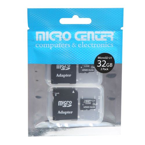 Micro Center 32GB MicroSDHC Card Class 10 Flash Memory Card with Adapter - 2 Pack — vista 2