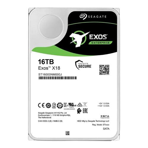 Seagate Exos Enterprise X18 16TB 7200 RPM SATA III 6Gb/s 3.5" CMR Internal Hard Drive — vista 2