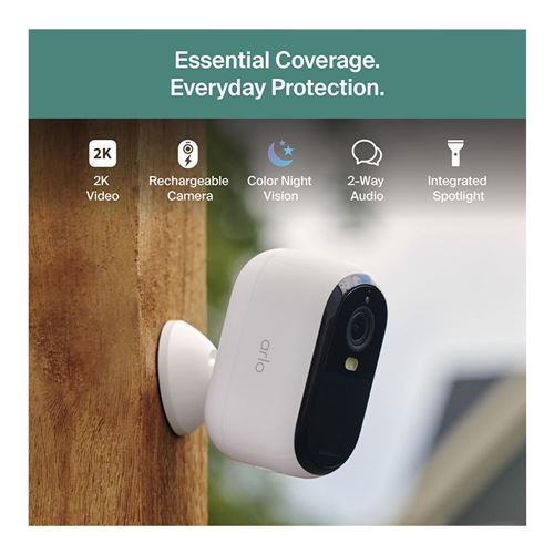 Arlo Essential v3 Security Camera - White (Three Pack) — vista 2