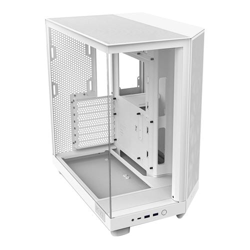 NZXT H6 Flow Tempered Glass ATX Mid-Tower Computer Case - White — vista 2