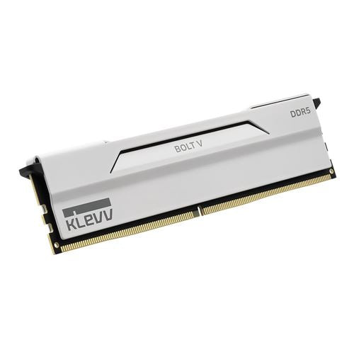 KLEVV BOLT V 32GB (2 x 16GB) DDR5-6000 PC5-48000 CL28 Dual Channel Desktop Memory Kit 5AGUA80-60B280I - Pure White — etiqueta