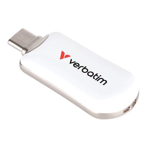 Verbatim 128GB Plectra USB-C Flash Drive - White — vista 2