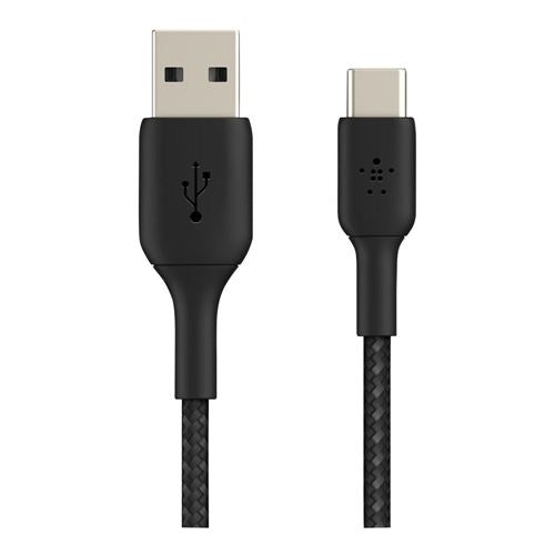 Belkin BoostCharge Braided USB-A to USB-C Cable 3 ft. Black — vista 2
