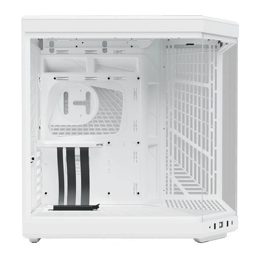 HYTE Y70 Dual Chamber Tempered Glass ATX Mid-Tower Computer Case - Snow White — vista 2