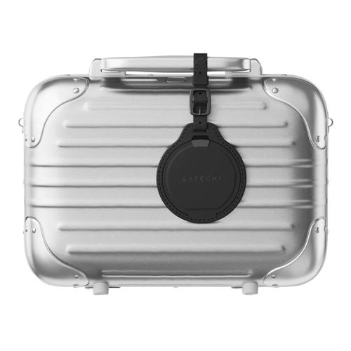 Satechi Vegan-Leather FindAll Luggage Tag (Black) — vista 2