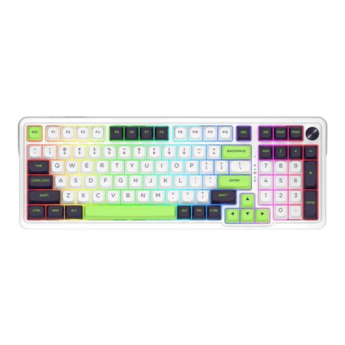 Redragon Eisa MCK686 Pro Max 96% Wireless Mechanical Gaming Keyboard - White/Green — vista 2