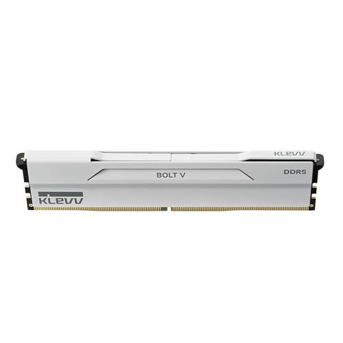 KLEVV BOLT V 32GB (2 x 16GB) DDR5-6000 PC5-48000 CL30 Dual Channel Desktop Memory Kit 5AGUA80-60A300I - Pure White — etiqueta