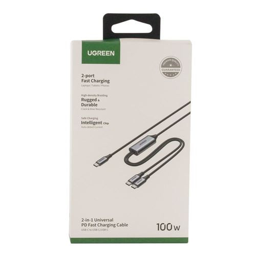 UGreen 100W USB Type-C to Dual USB Type-C Fast Charging Cable — vista 2