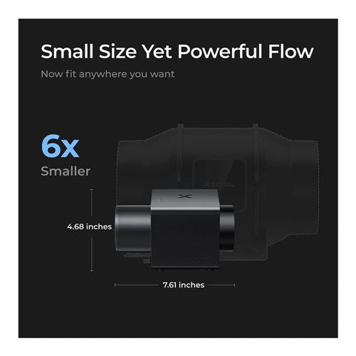xTool SafetyPro IF2 Hyper Flow Inline Duct Fan — vista 2