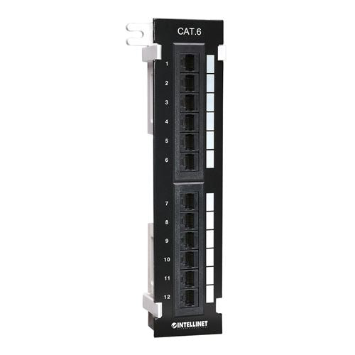 Intellinet Cat6 Wall-mount 12 Port Patch Panel — vista 2