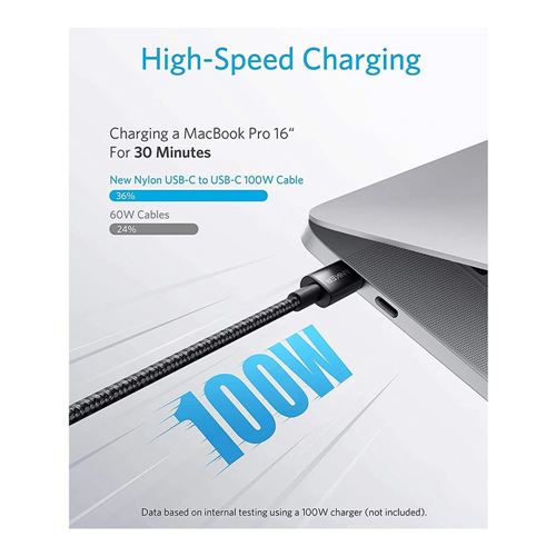 Anker NYLON USBC-C 100W 10FT — vista 2