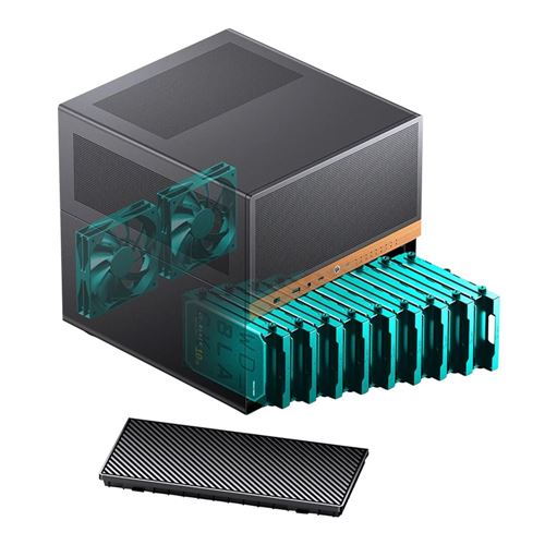 JONSBO N6 microATX NAS Computer Case - Black — vista 2