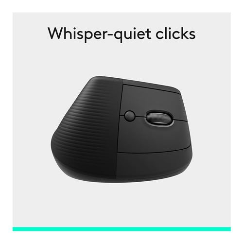 Logitech Lift Vertical Ergonomic Wireless Mouse - Black — vista 2