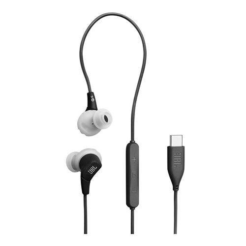 JBL Endurance Run 3 USB-C Wired Earbuds - Black/Gray — vista 2