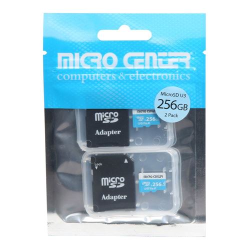 Micro Center 256GB microSDXC Class 10 / U3 / V30 / A1 Flash Memory Card with Adapter — vista 2