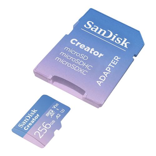 Sandisk Creator Series 256GB microSDXC Card UHS-I Flash Memory Card Class 10 U1 V30 A2 Mic — vista 2