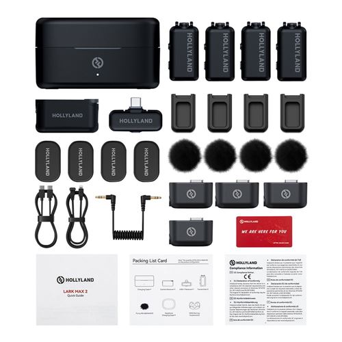 HOLLYLAND LARK MAX 2 Combo 4-Person Wireless Microphone System (4 Transmitters, 1 Receiver — vista 2