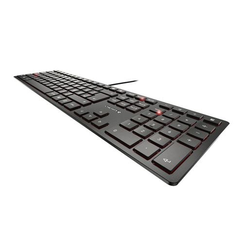 Cherry KC 6000 SLIM JK-1600EU-2 Wired Slim Keyboard - Black/Red — vista 2